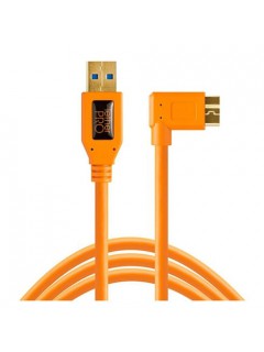 CABLE TETHER TOOLS USB 3.0 MALE TO MICRO-B, RIGHT ANGLE, 15'(4,6m) (CU61RT15-ORG)